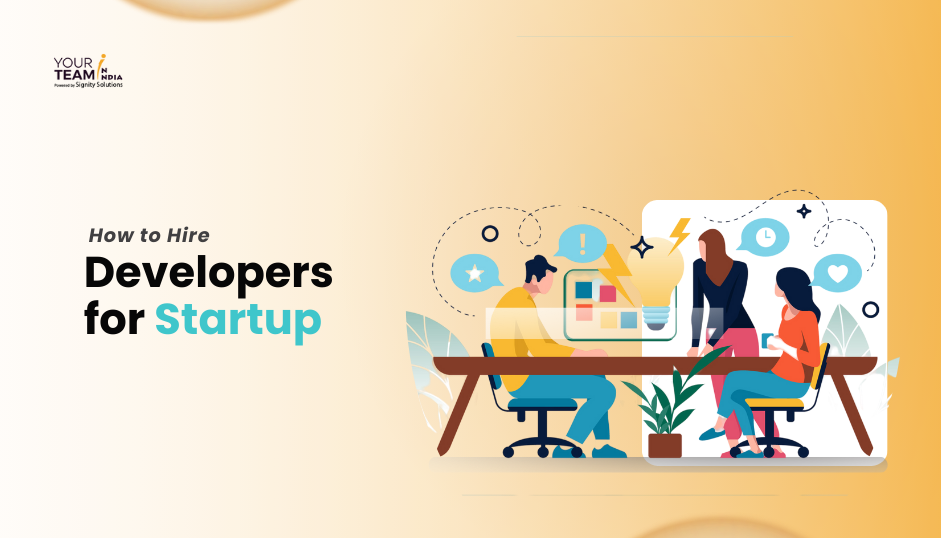 Hire developers for a startup